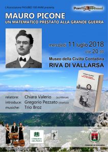 MERCOLEDÌ 11 LUGLIO, ORE 20:30 STORIA UMANA DI UN MATEMATICO CON CHIARA VALERIO. A RIVA DI VALLARSA, MUSEO DELLA CIVILTÀ CONTADINA.
