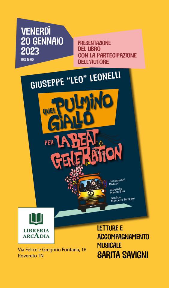 VENERDÌ 20 GENNAIO, ORE 19:00 – IL SOGNO DELLA BEAT GENERATION. A BORDO DI UN PULLMINO GIALLO – IN LIBRERIA